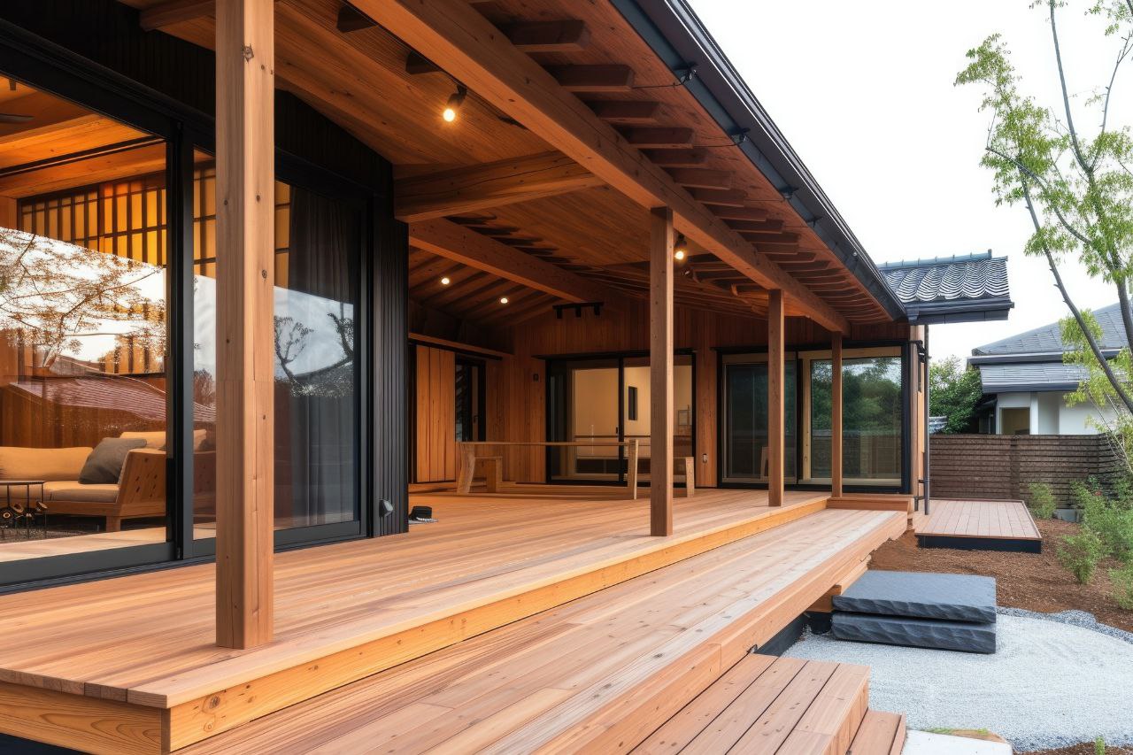 image of timber decking of a house