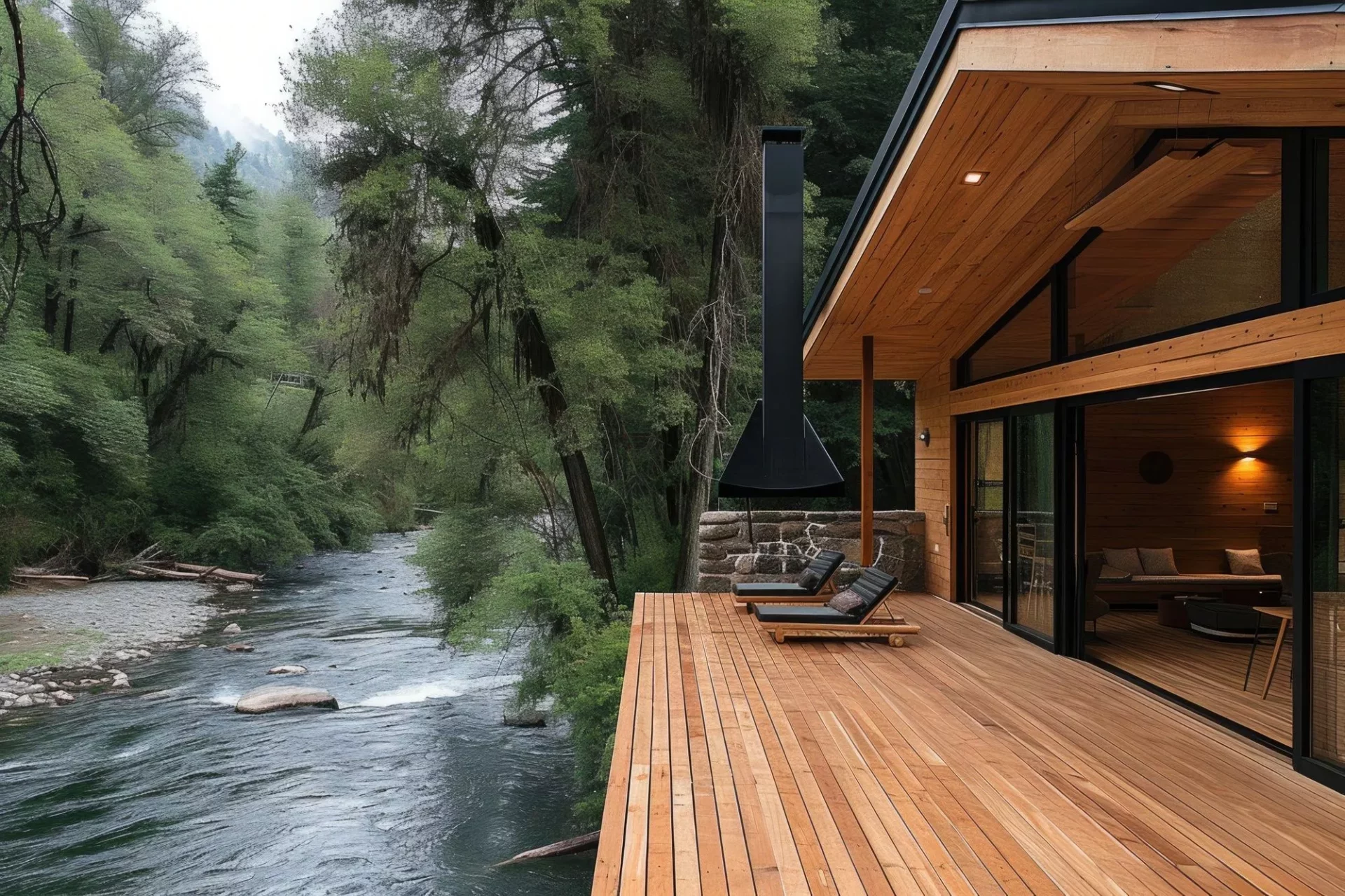 Image of Balcony By the Riverside Built With Timber | Cost Of Timber Deck Installation | Sydney Decking Solutions