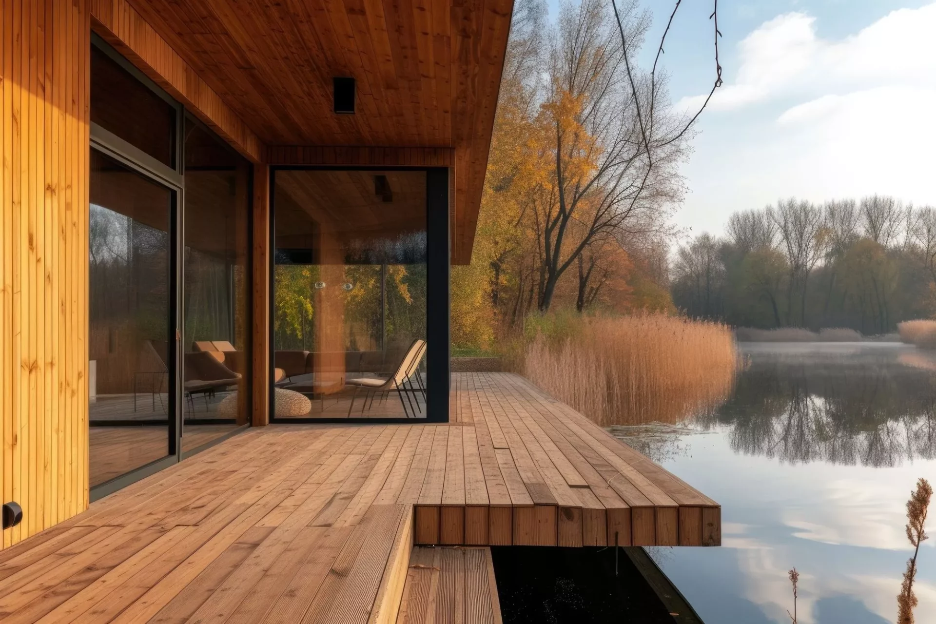 image of timber decking frame
