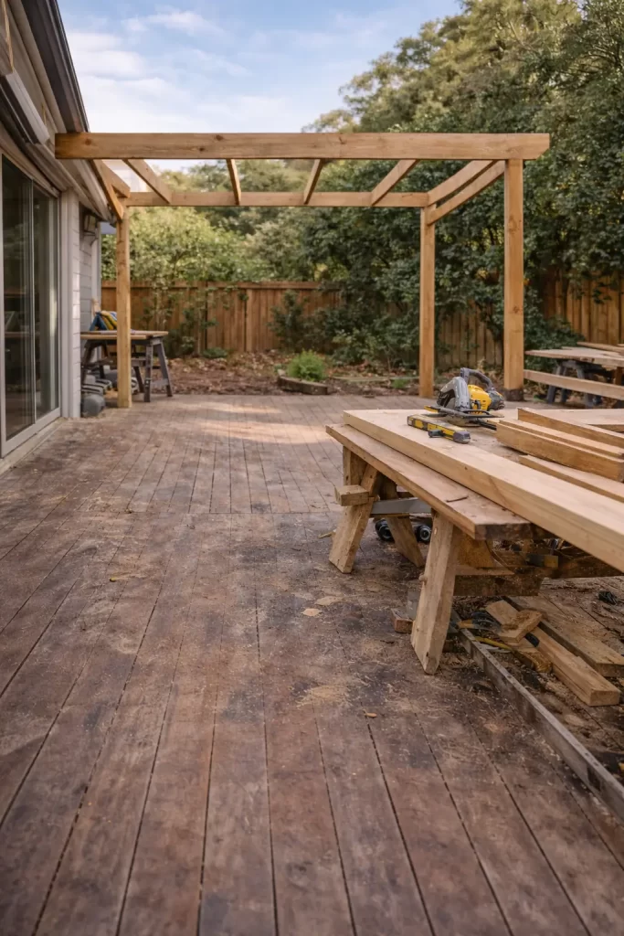 Building a pergola on deck