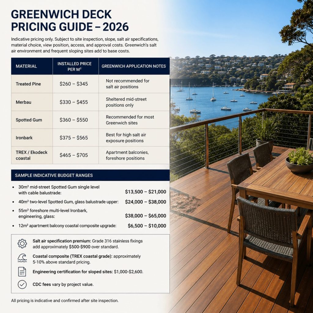 greenwich deck builder - Greenwich deck pricing and specifications