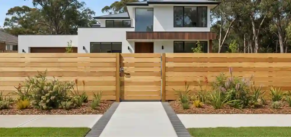 Front Yard Timber Fencing